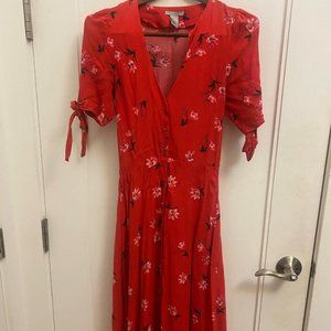 Red Floral Dress